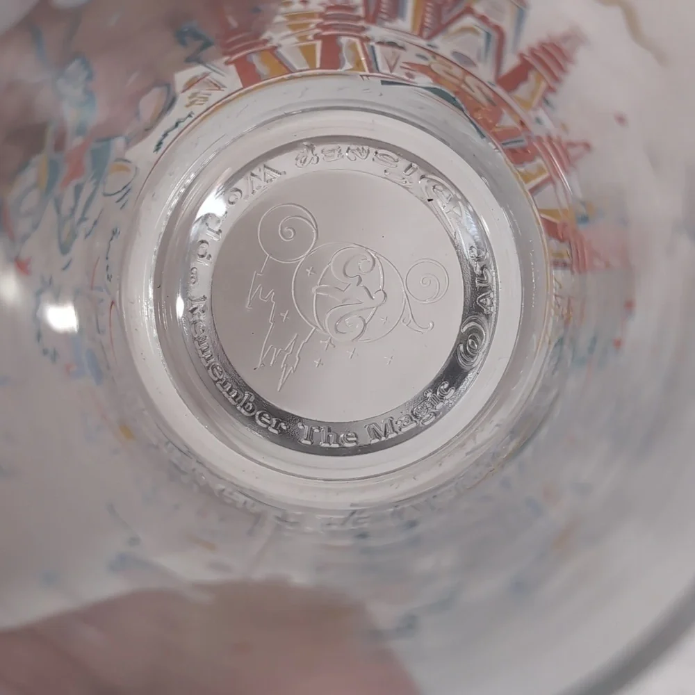 Disney 25 Year Anniversary Donald Duck Glass Cup Vintage